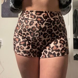 Leopard pattern shorts